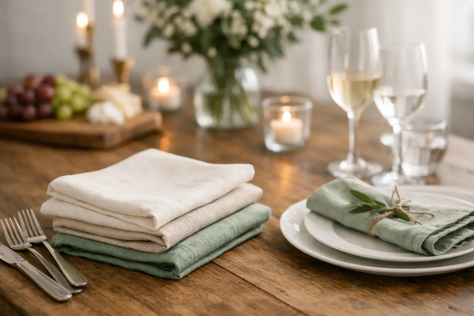 Linen Napkins for Entertaining at Home