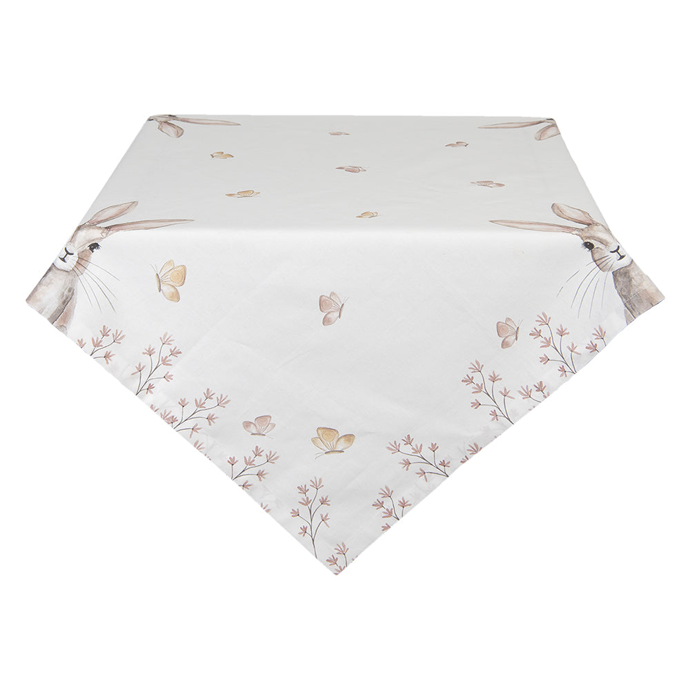 Easter Bunny tablecloth by Sable Homeware featuring festive bunny and spring floral design on fabric.