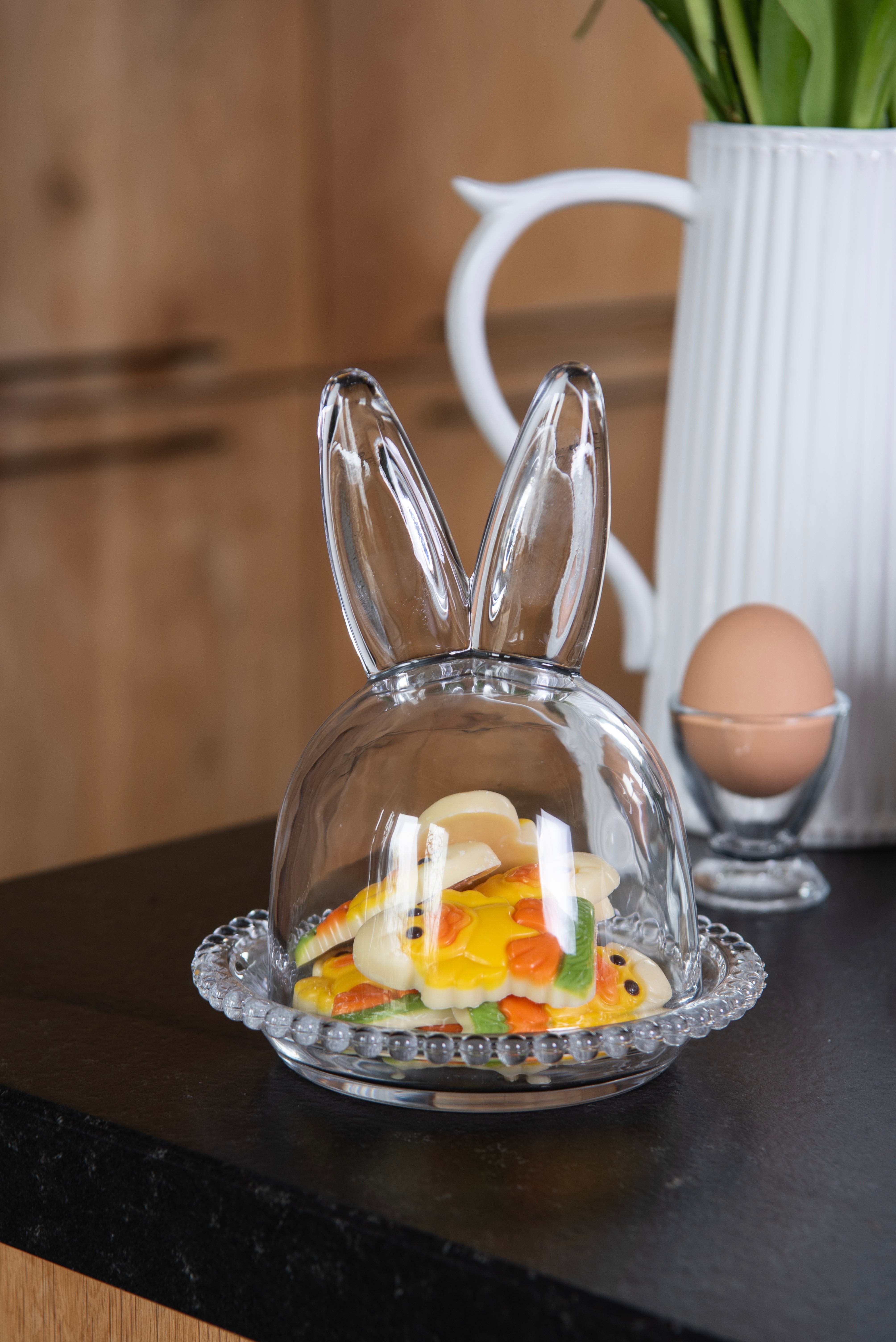 Glass Dome Bunny Cloche Bell Jar - Shabbyquins