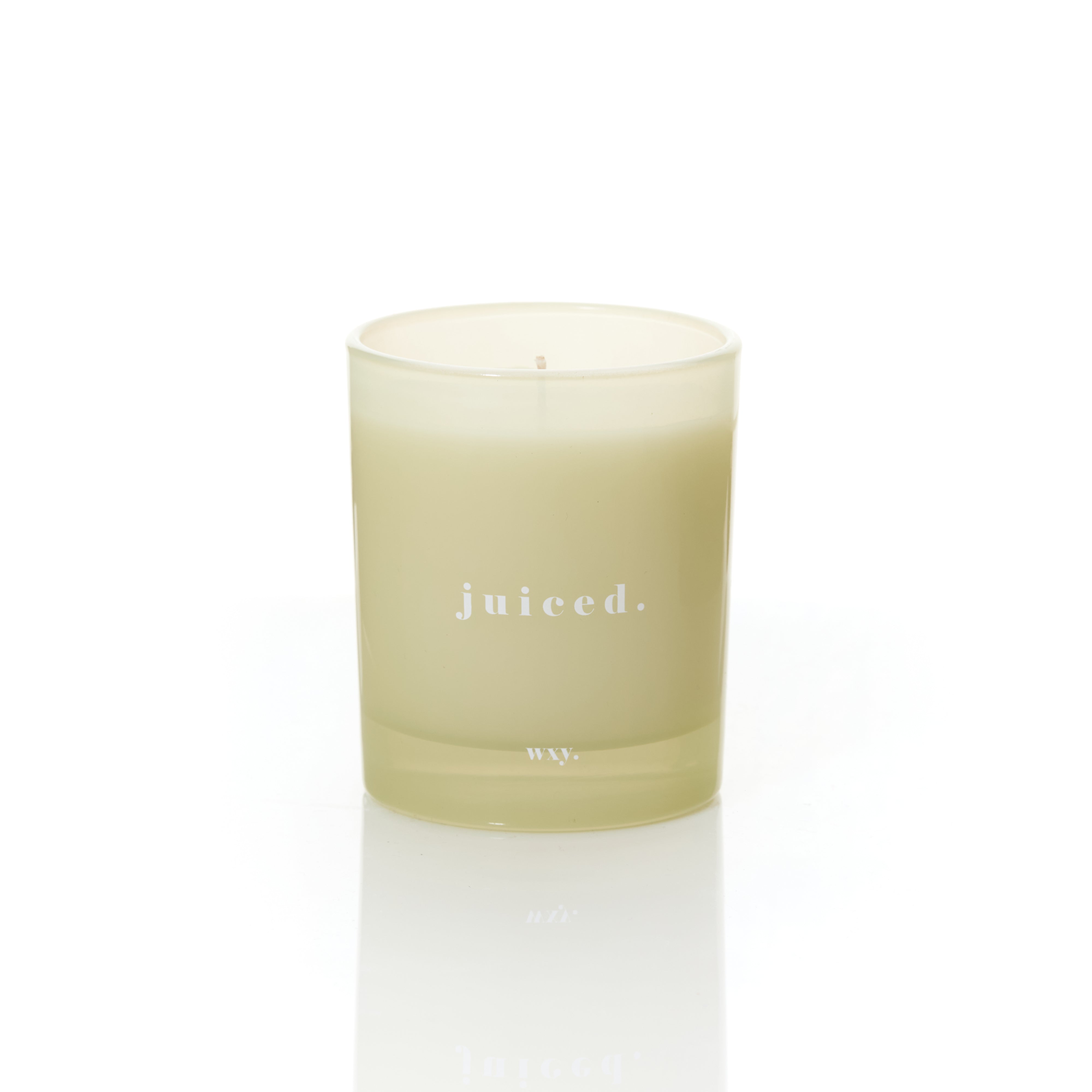 Sable Homeware Juiced Lime, Avocado & Cucumber scented candle with a sleek glass container and natural wax finish.