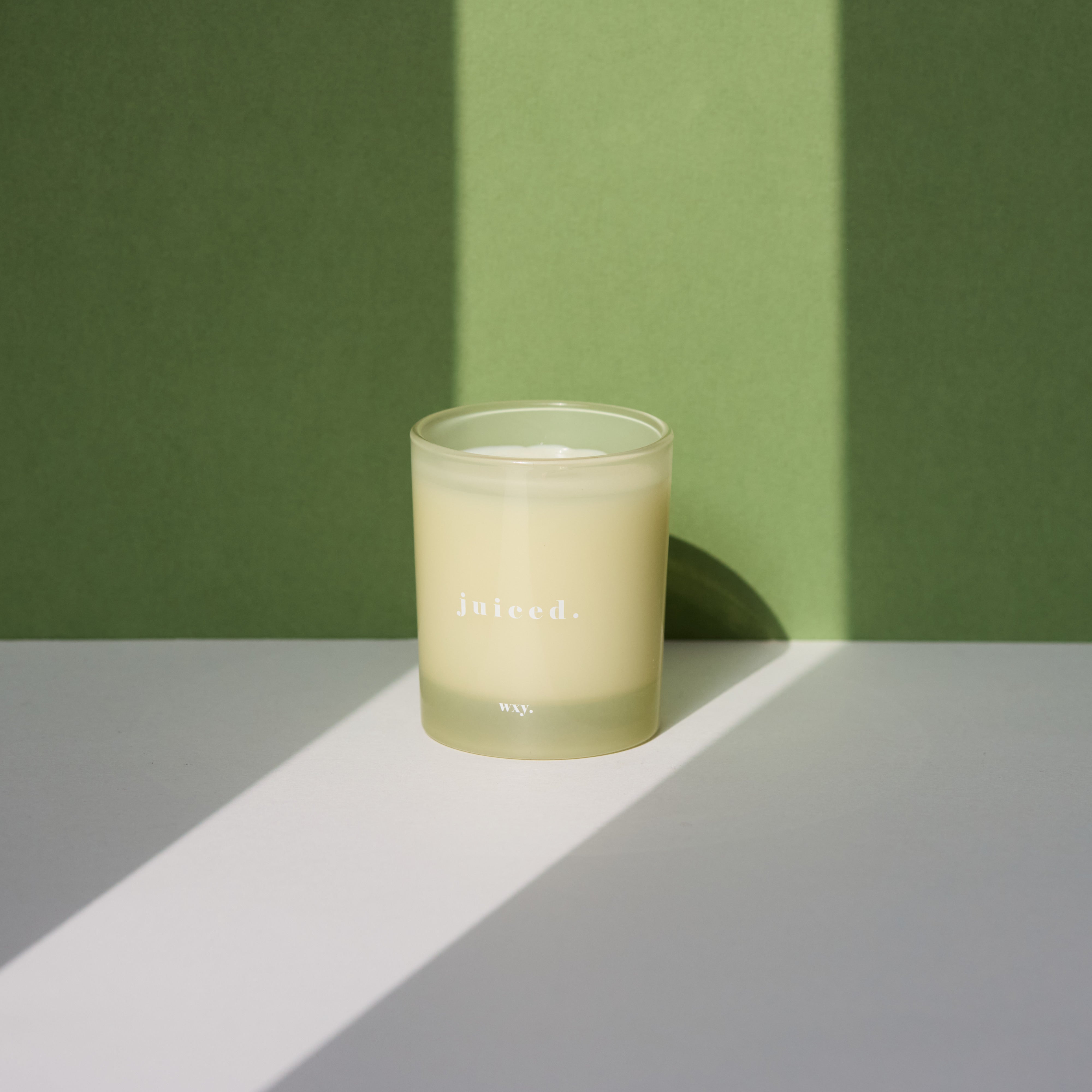 Sable Homeware Juiced Lime Avocado & Cucumber Water candle with a sleek glass jar and fresh fruit-inspired design.
