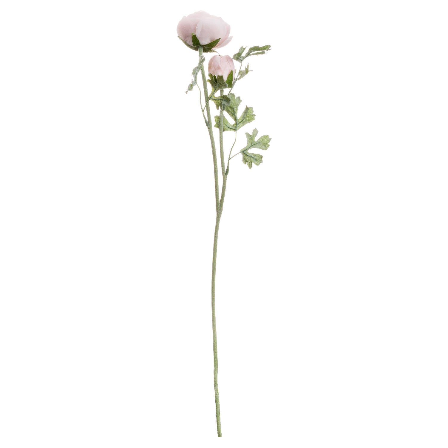 Faux ranunculus flower stem in white or pink, decorative Sable Homeware artificial flower for home decor.
