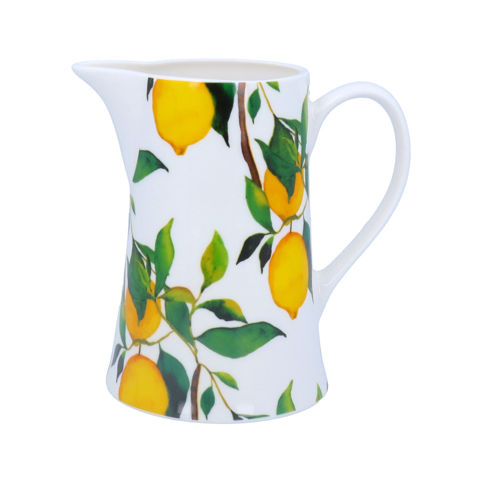 Sable Homeware Bone China Lemon Tree Jug featuring a detailed lemon and tree design, perfect for serving beverages in style.