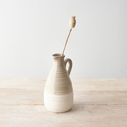 Two tone mini ceramic jug by Sable Homeware in two colors, featuring a compact design and smooth finish.