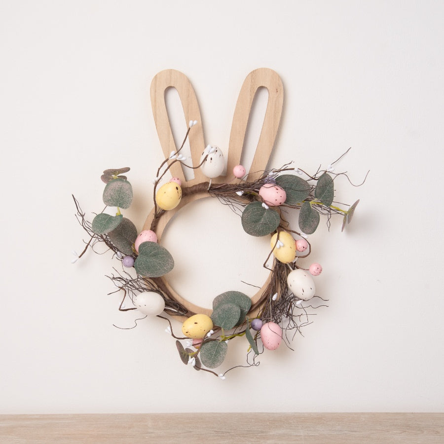 Artificial Pastels Easter Egg Wreath - 2 styles available - Shabbyquins