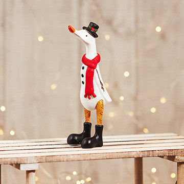 Cute Christmas ducks shelf sitter by Sable Homeware in assorted styles, featuring festive holiday designs and cheerful characters.
