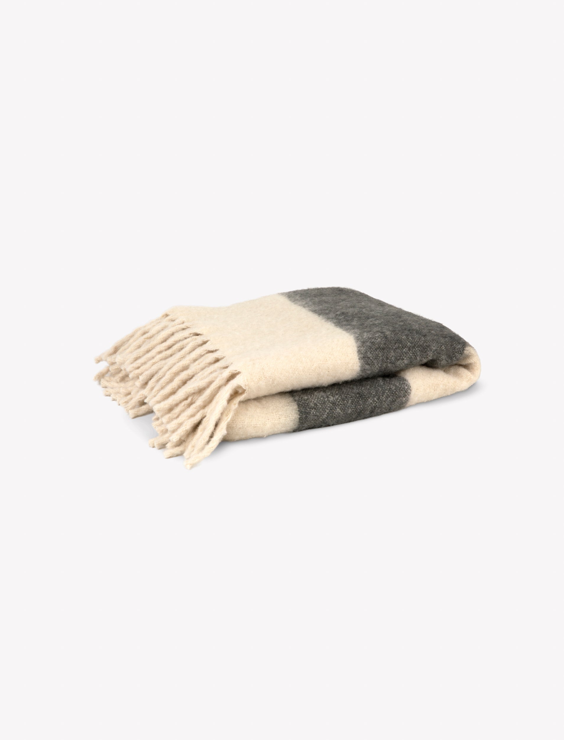 Fern Wide Stripe Wool Throw