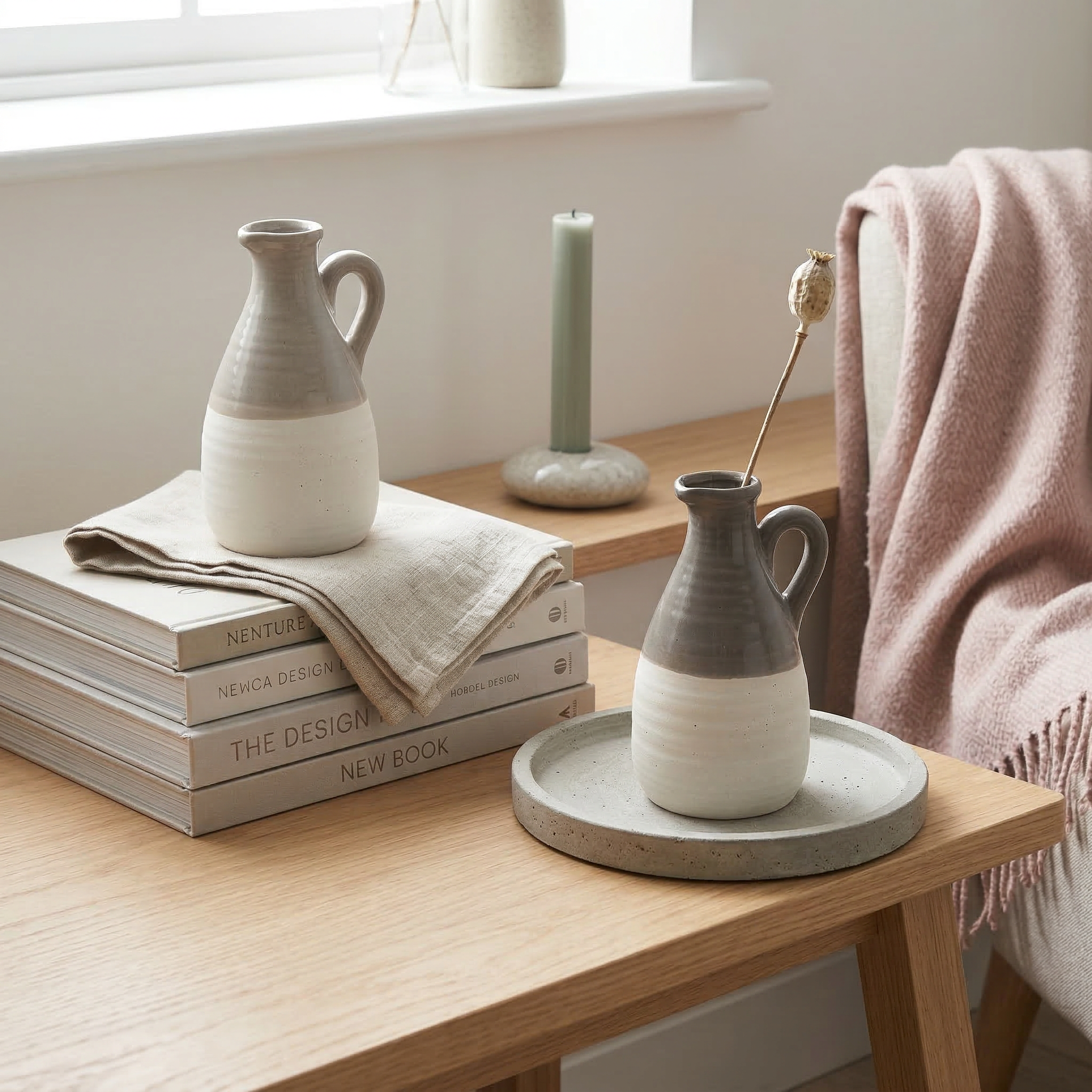 Two-tone mini vase by Sable Homeware featuring a stylish two-color design, perfect for modern home decor.