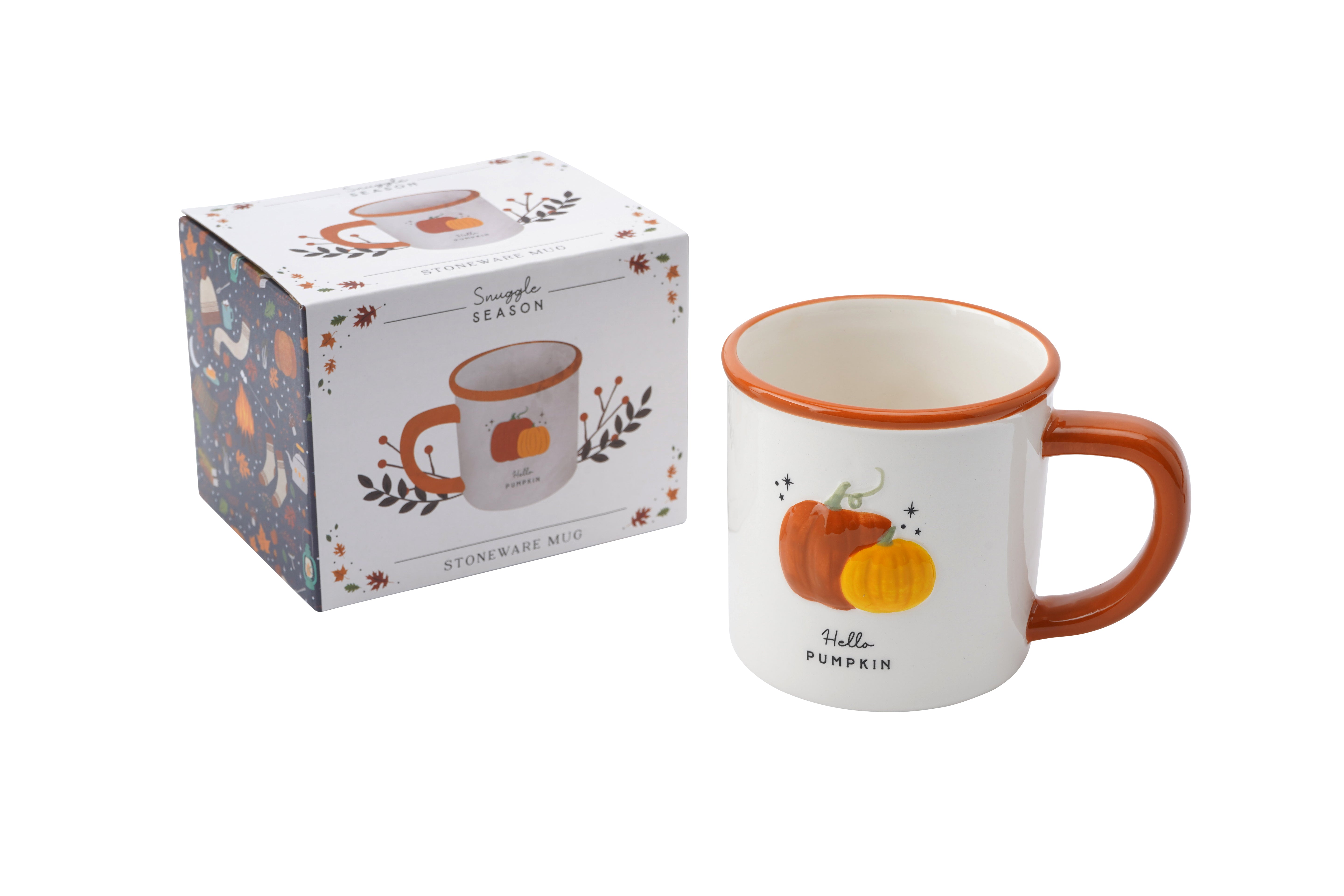 Snuggle Season Hello Pumpkin Stoneware Mug