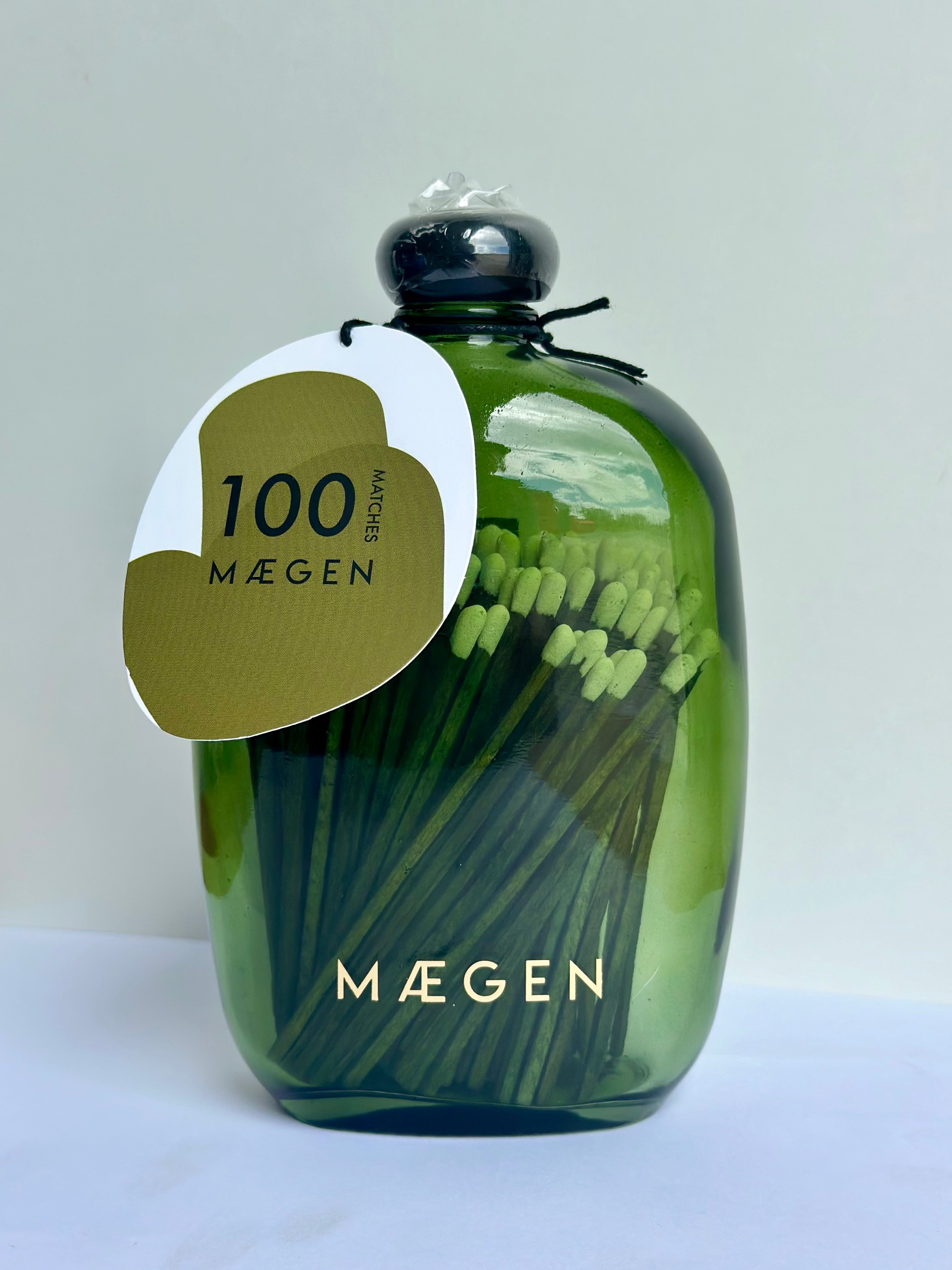 Luxury Sable Homeware matches in a clear bubble jar, stylish and elegant for decorative or practical use.