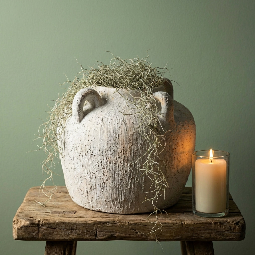 White textured Toby vase by Sable Homeware in two sizes, featuring a modern design with a textured finish and smooth curves.