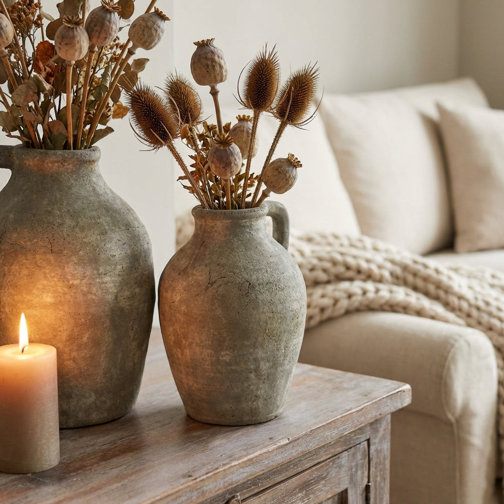 Rustic Neutral Sabrina Vase - 2 sizes