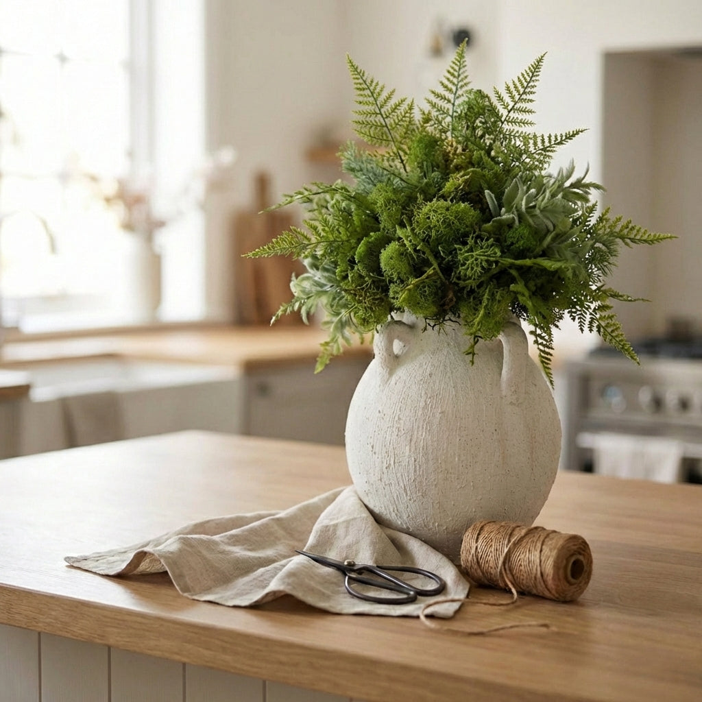 White textured Toby vase in two sizes by Sable Homeware, showcasing its elegant design and smooth finish.