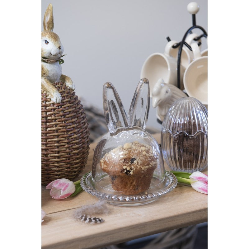 Glass Dome Bunny Cloche Bell Jar