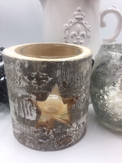 Winter star tealight candle holder by Sable Homeware, featuring a festive star design in a cozy winter theme.