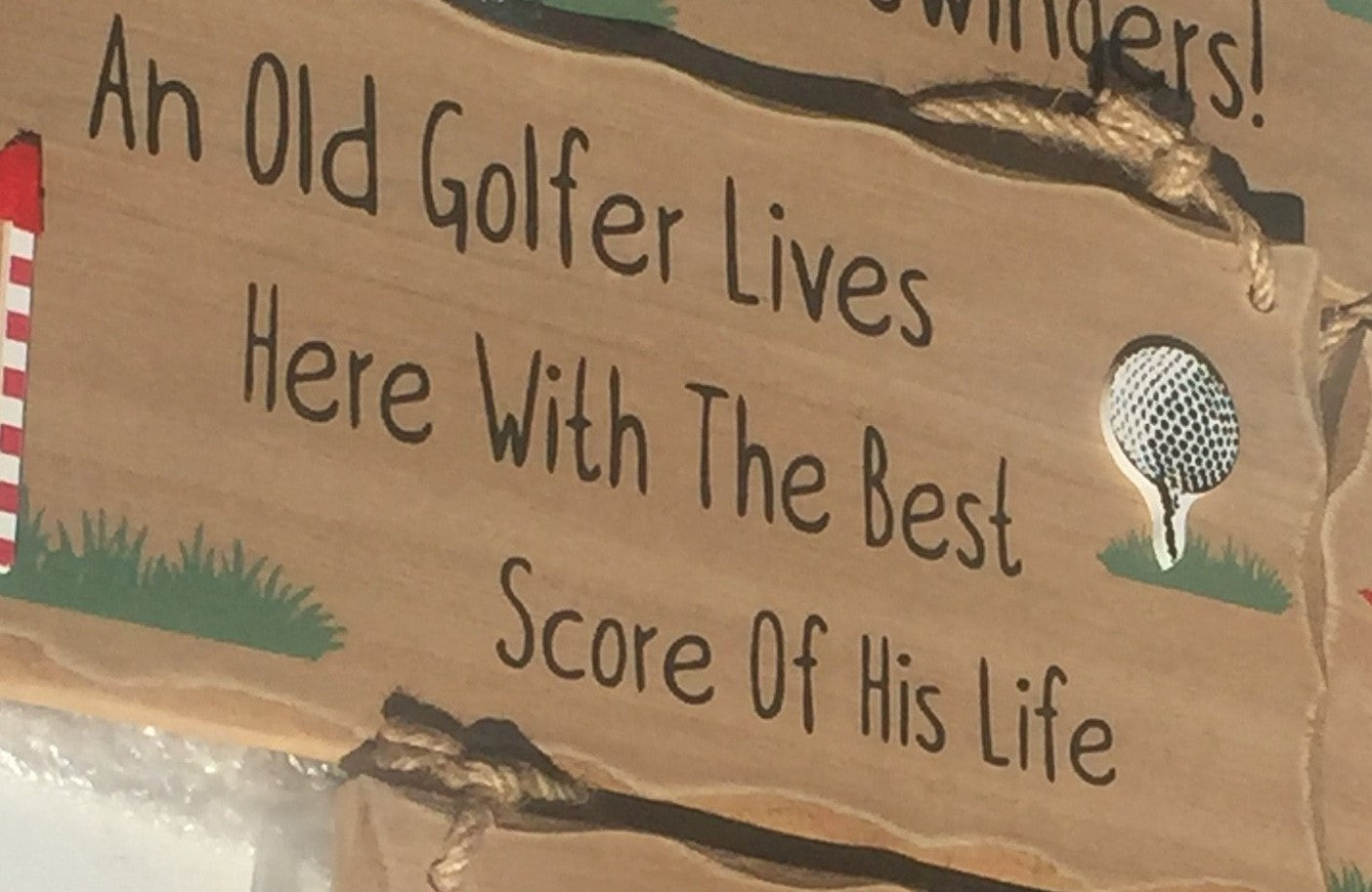 Wooden Golf Plaque - Shabbyquins