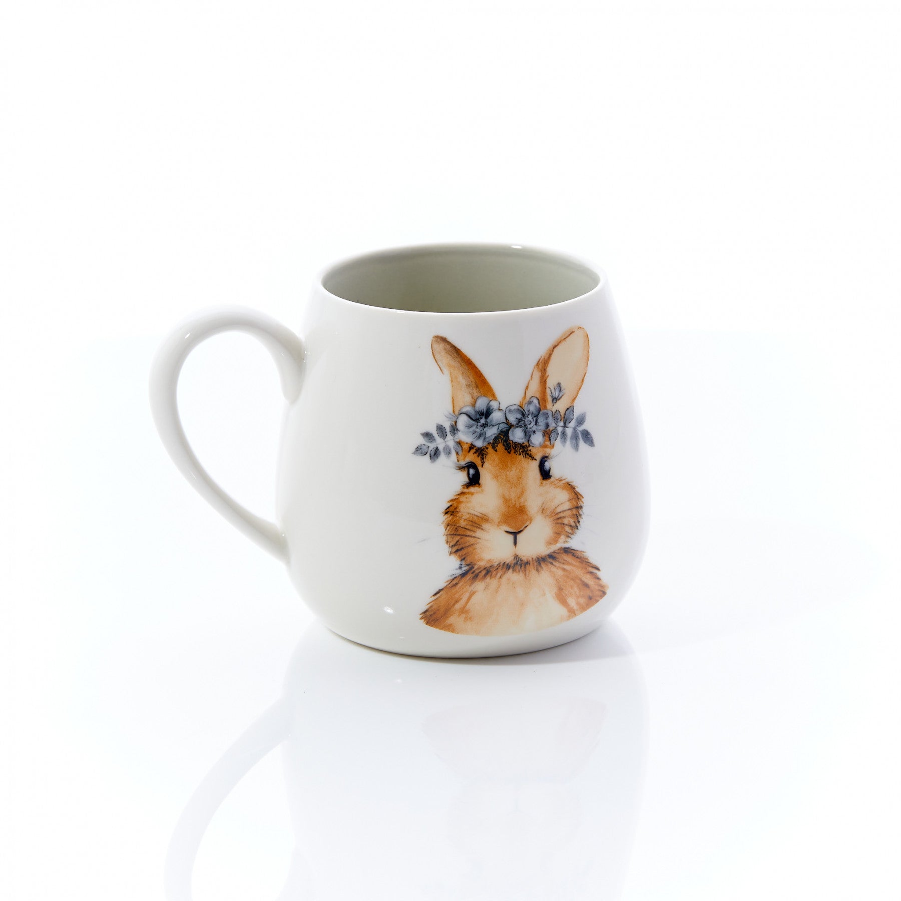 Sable Homeware Spring Bunny Collection decorative bunny figurine for home decor, white ceramic with pastel accents