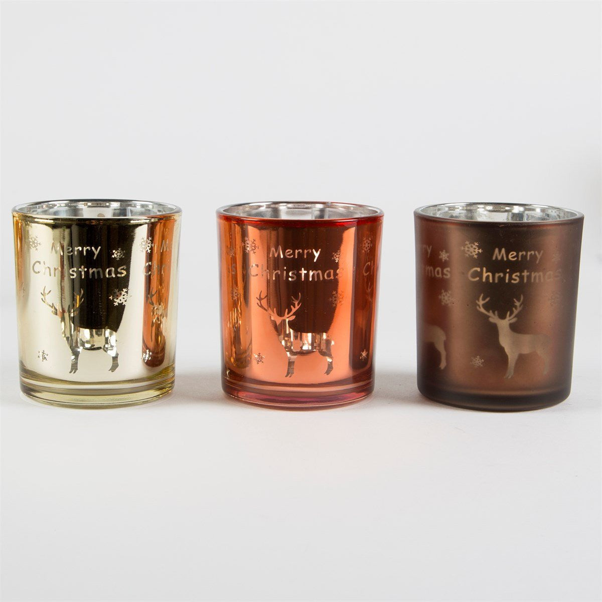 Warm Merry Christmas tealight holder by Sable Homeware, featuring festive holiday design and candle display for seasonal decor.