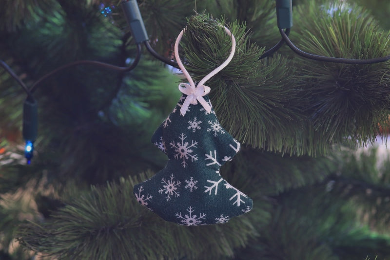 Handmade Christmas tree ornaments from Sable Homeware featuring festive designs for holiday decoration.