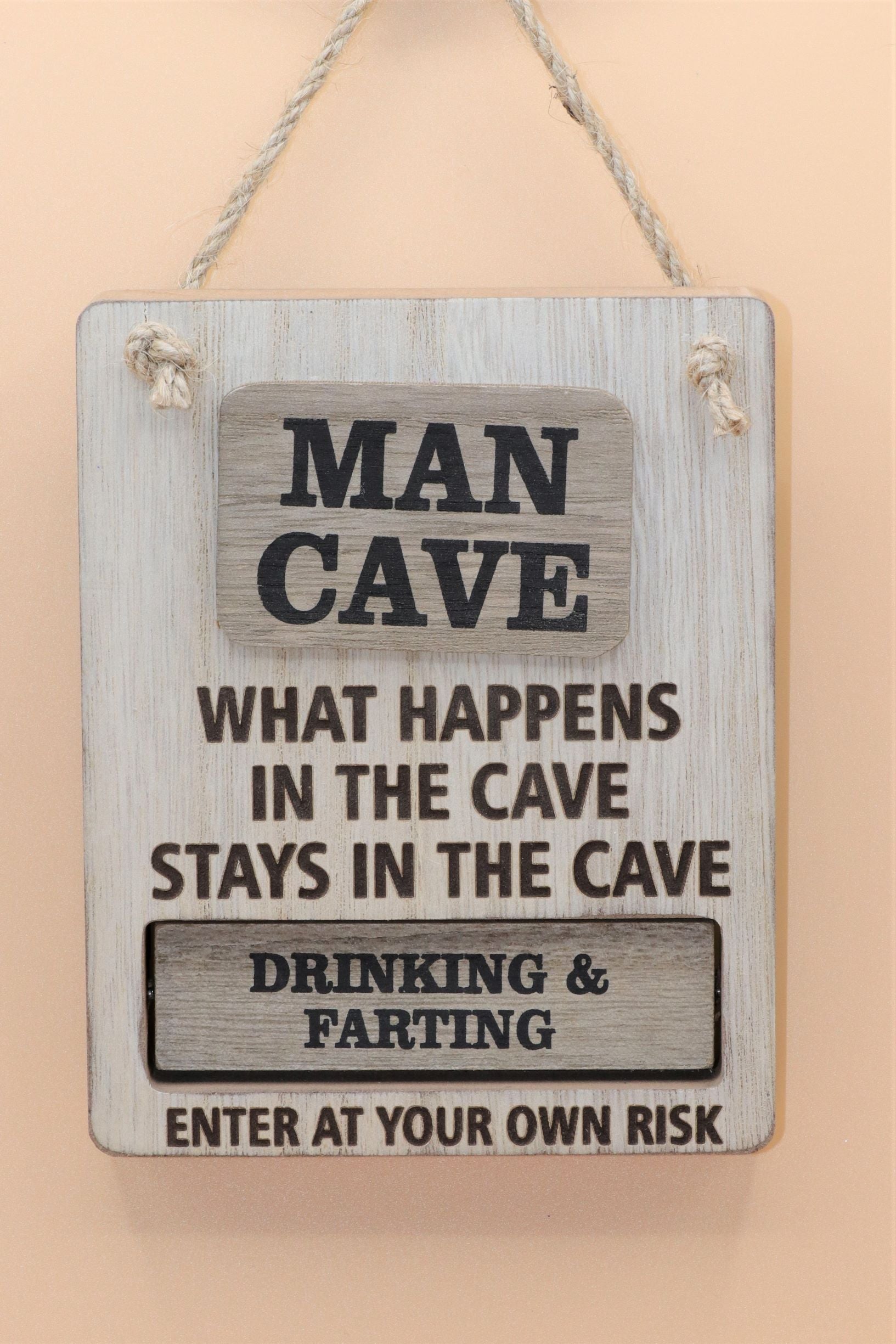 Chunky Man Cave Hanging Plaque - Shabbyquins