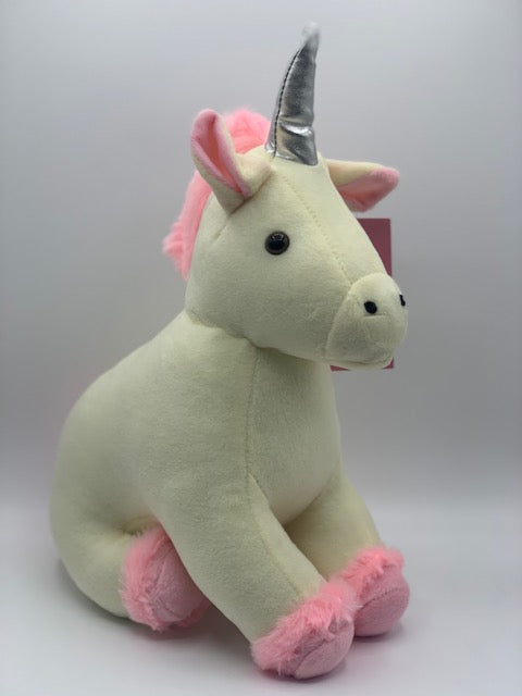 Shabbyquins unicorn door stop shaped like a cute unicorn figure holding the door open.