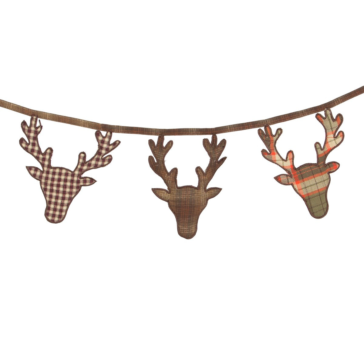 Shabbyquins Christmas reindeer bunting hanging decoration with festive reindeer shapes for holiday wall decor
