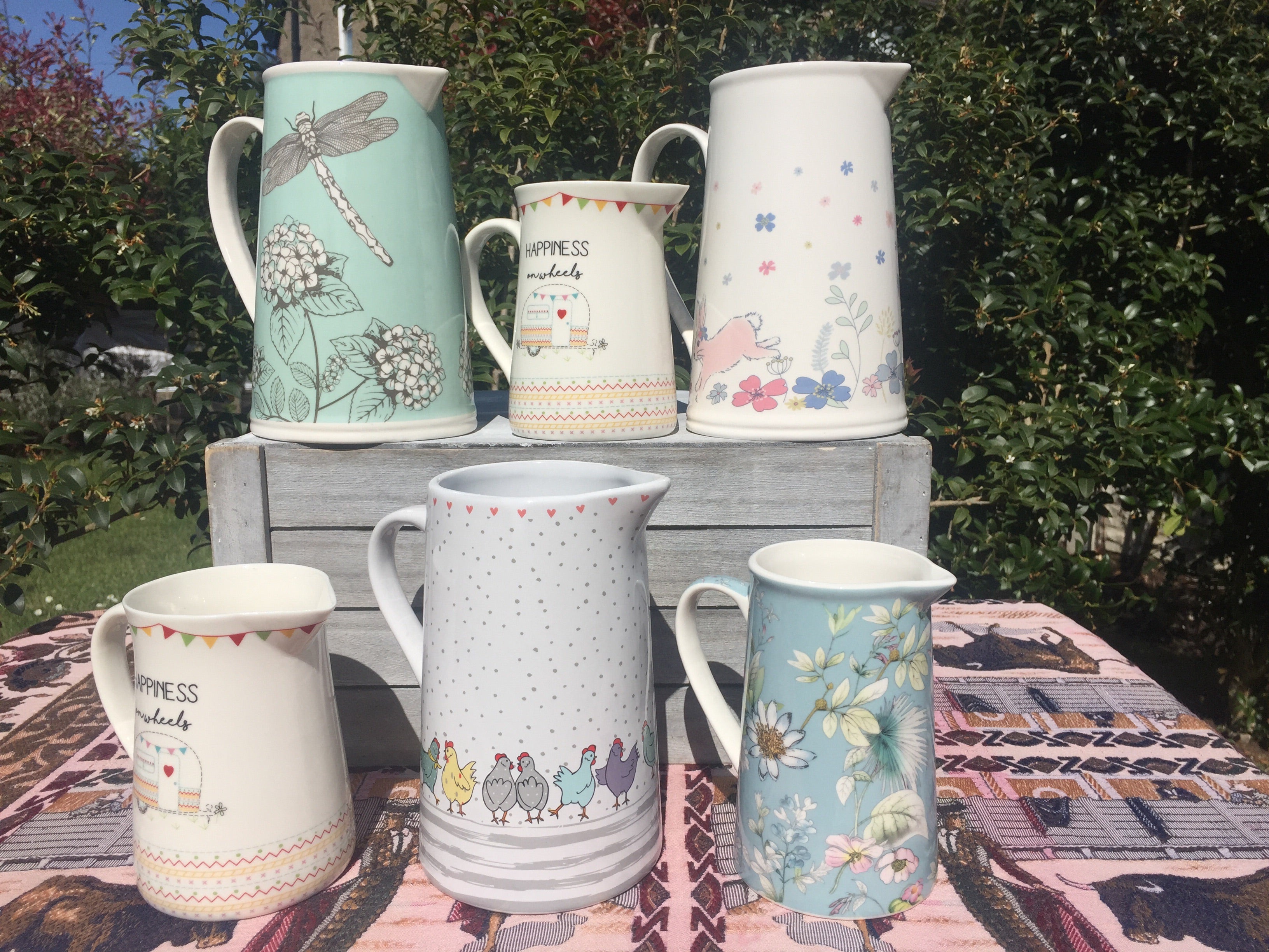 Large Spring Rabbit Jug from Sable Homeware, featuring a charming rabbit design, ideal for serving beverages or as decor.