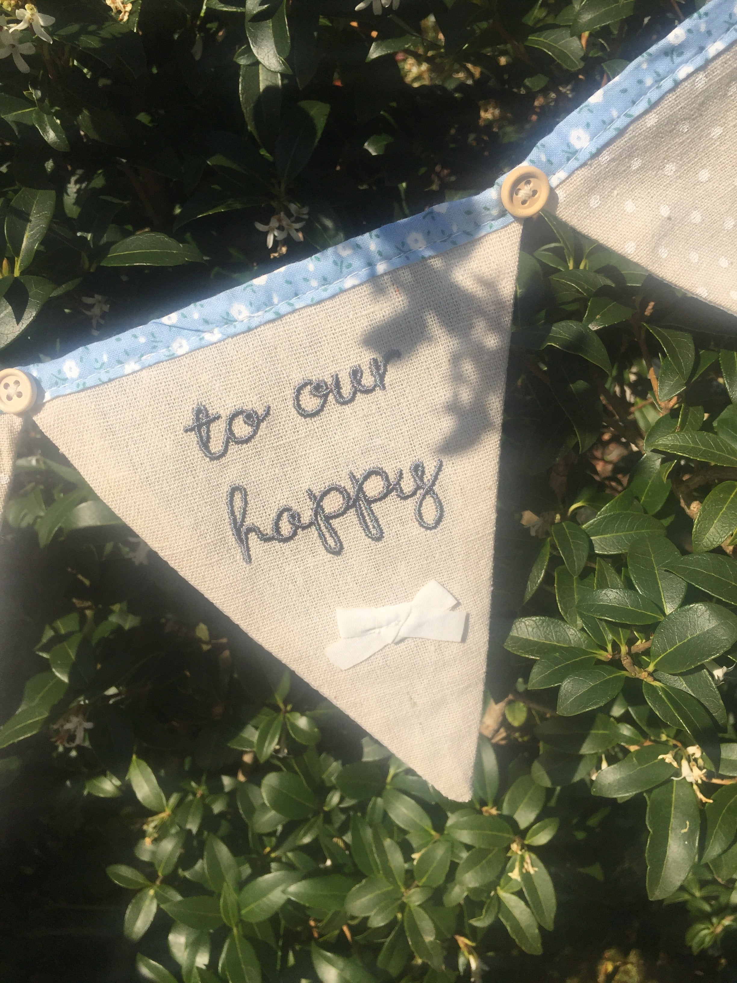 Welcome To Our Happy Place Bunting - Shabbyquins