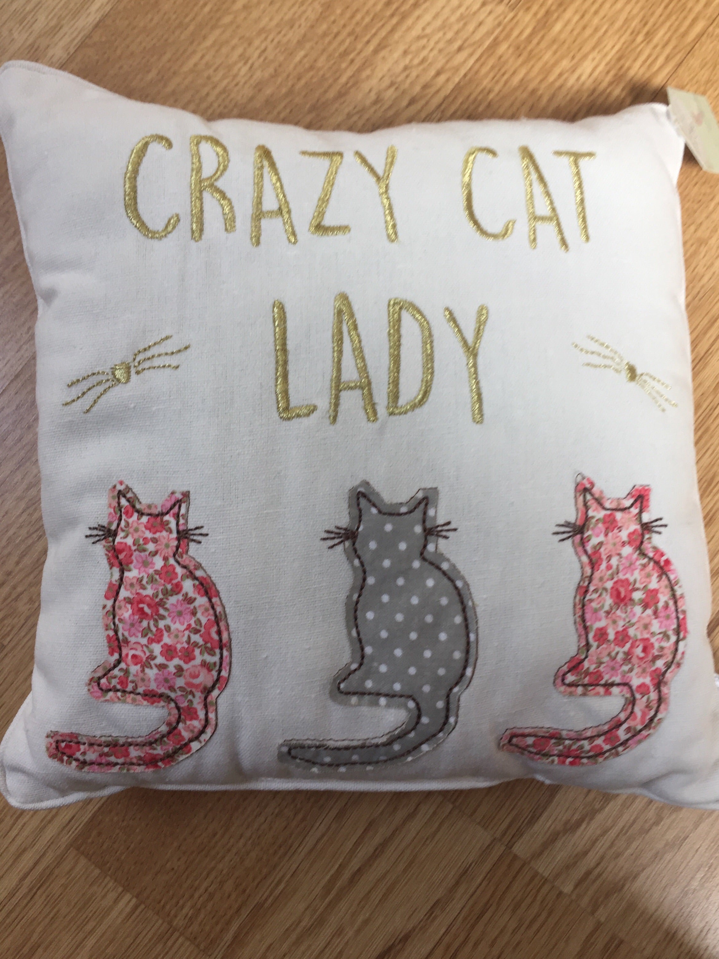 Sable Homeware Mini Cat Lovers Cushion with cute cat face design, soft fabric, perfect for cozy home décor.