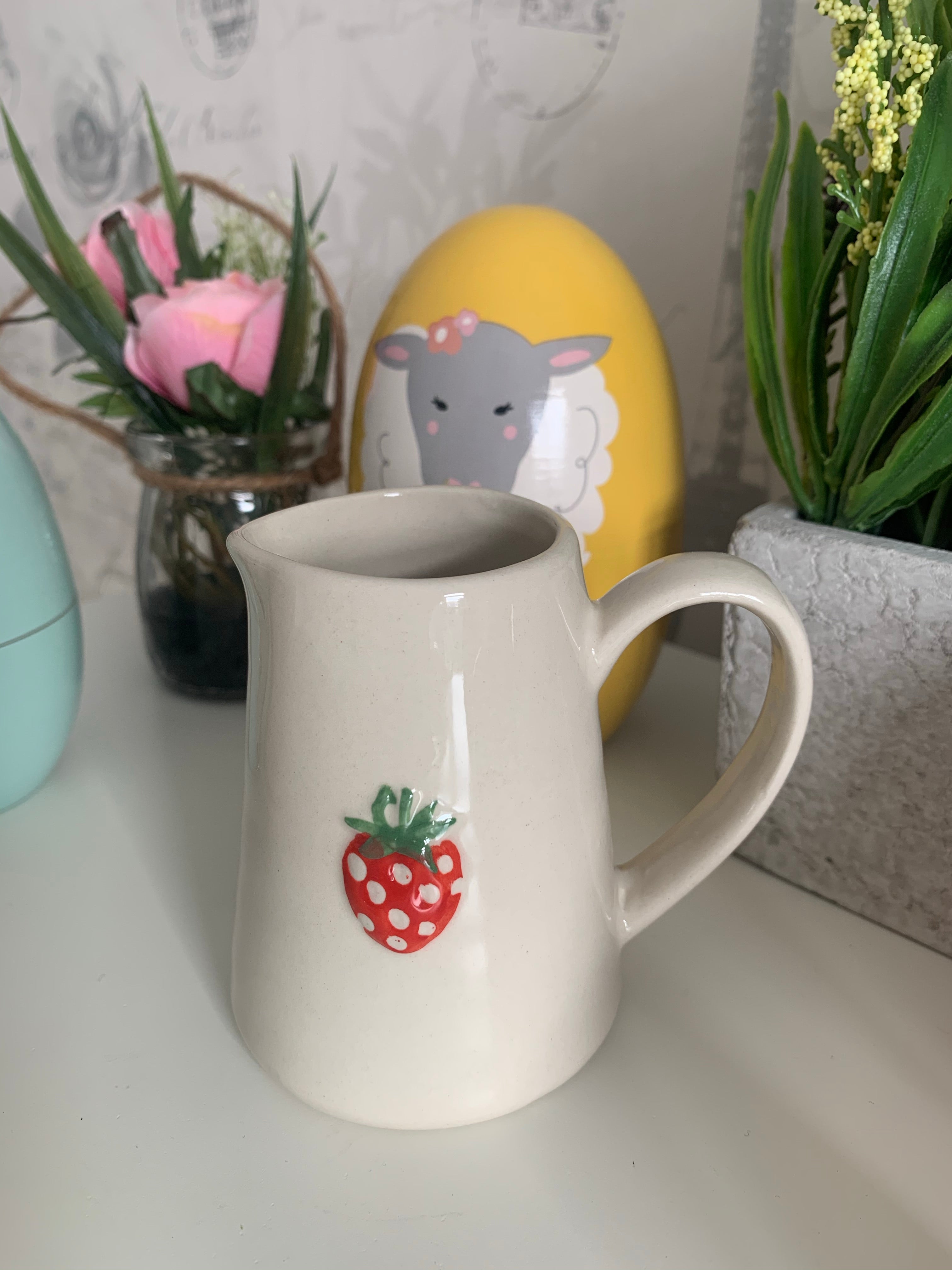 Small ceramic stoneware jug from Sable Homeware, used as a mug or decorative jug, with a smooth glazed finish.