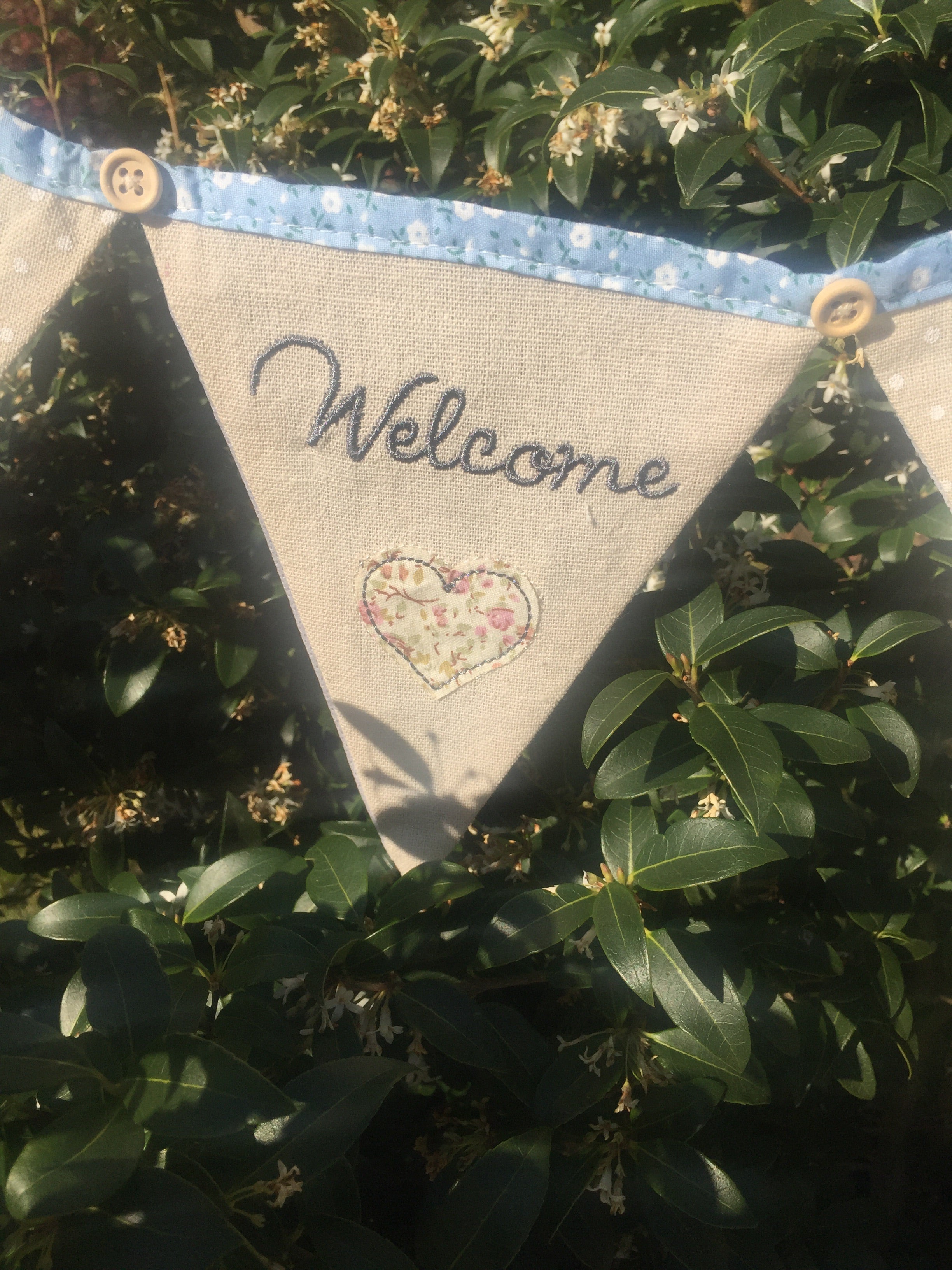 Welcome To Our Happy Place Bunting - Shabbyquins