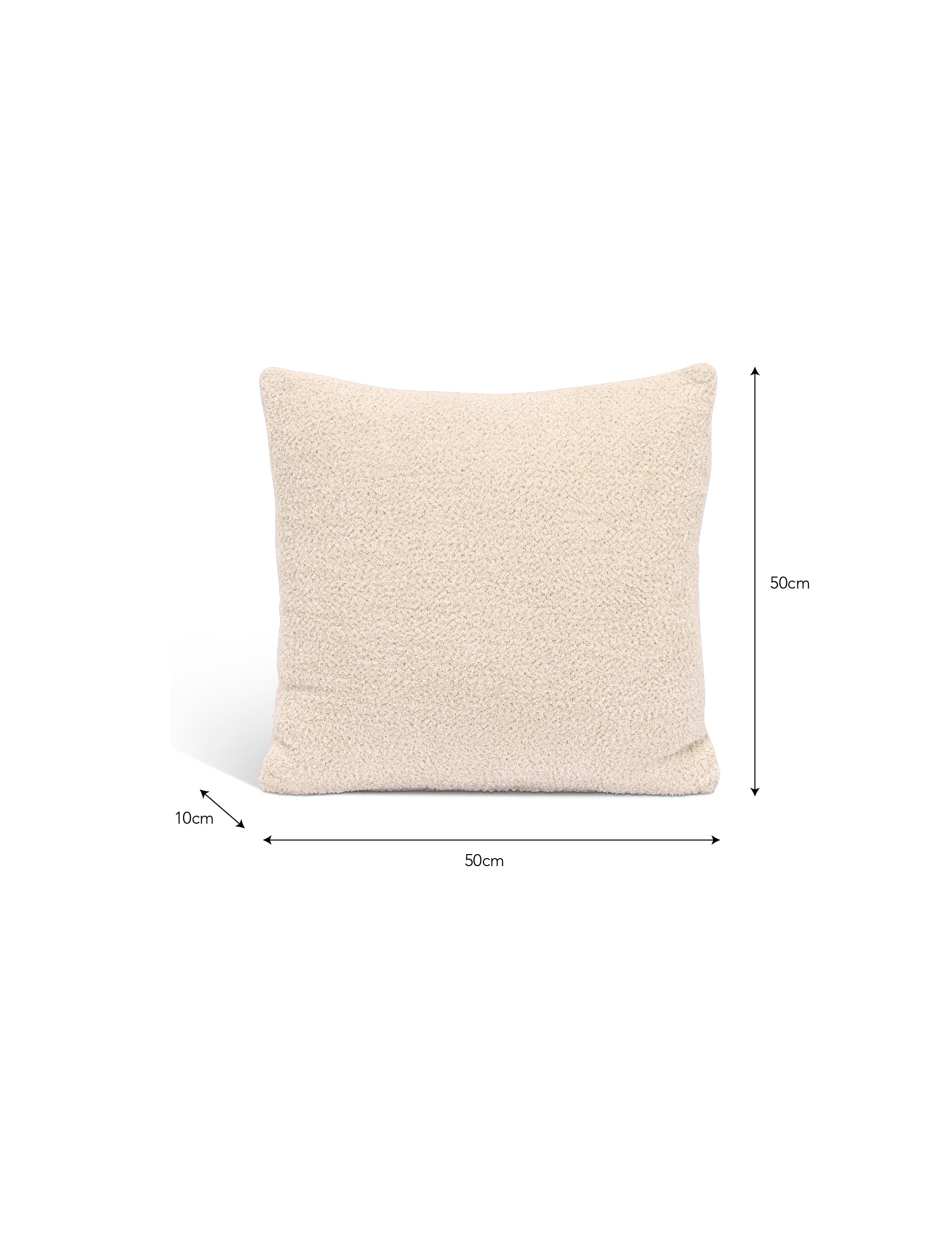 Ivory Boucle Cushion 50x50cms