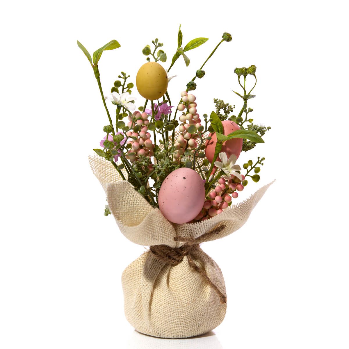 Artificial Easter egg ornament by Shabbyquins, colorful decorative egg for table Easter decorations.