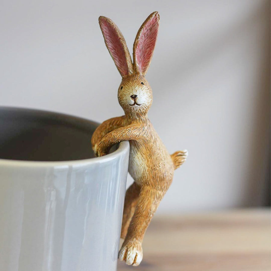 Jasper Rabbit Pot Hanger ornament by Sable Homeware featuring a rabbit design, ideal for decorative plant displays.