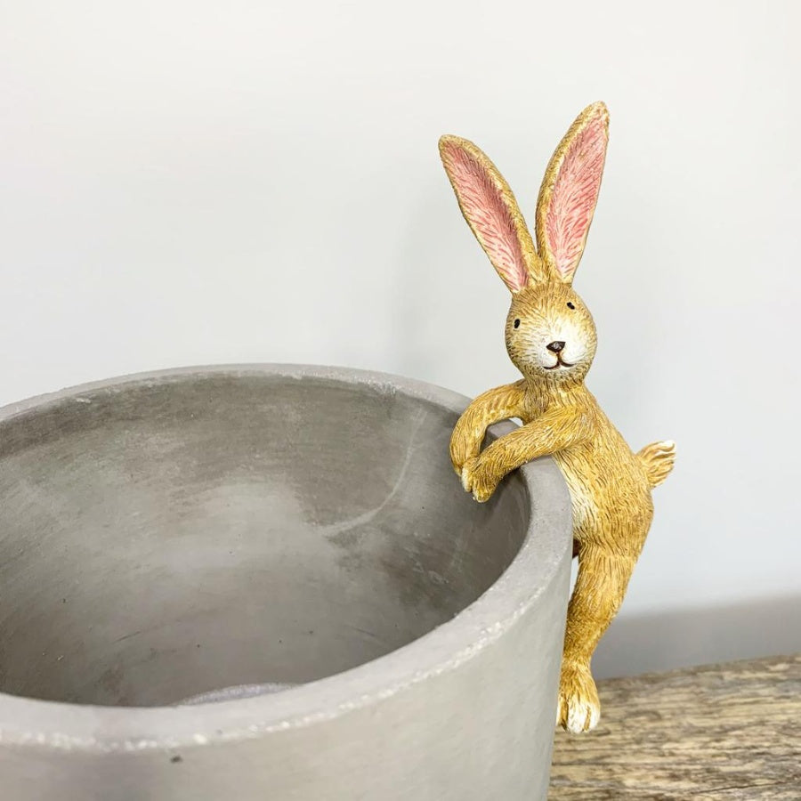 Sable Homeware Jasper Rabbit Pot Hanger ornament featuring a charming rabbit design for decorative plant displays.
