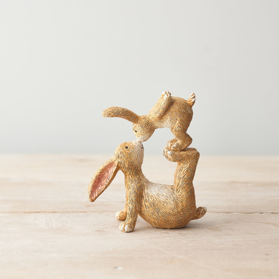 Kissing Bunnies Easter Ornament by Sable Homeware in three styles, showcasing adorable bunnies in a festive design.