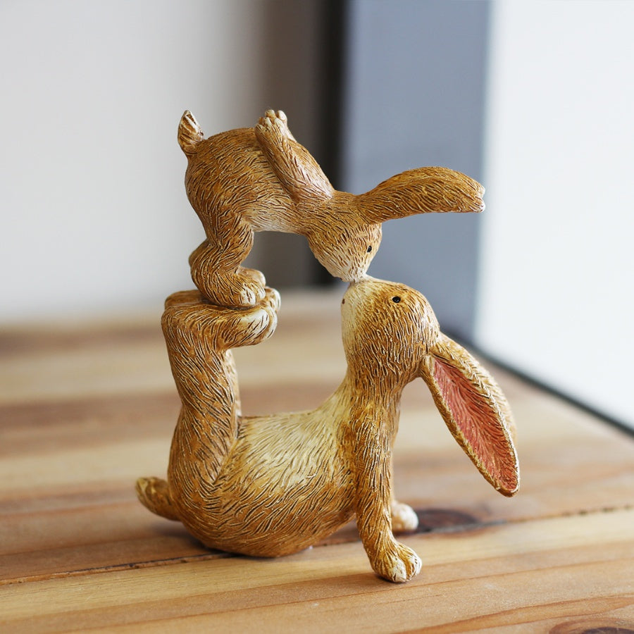 Sable Homeware Kissing Bunnies Easter Ornament in four styles, featuring adorable bunny figures for spring holiday decorations.
