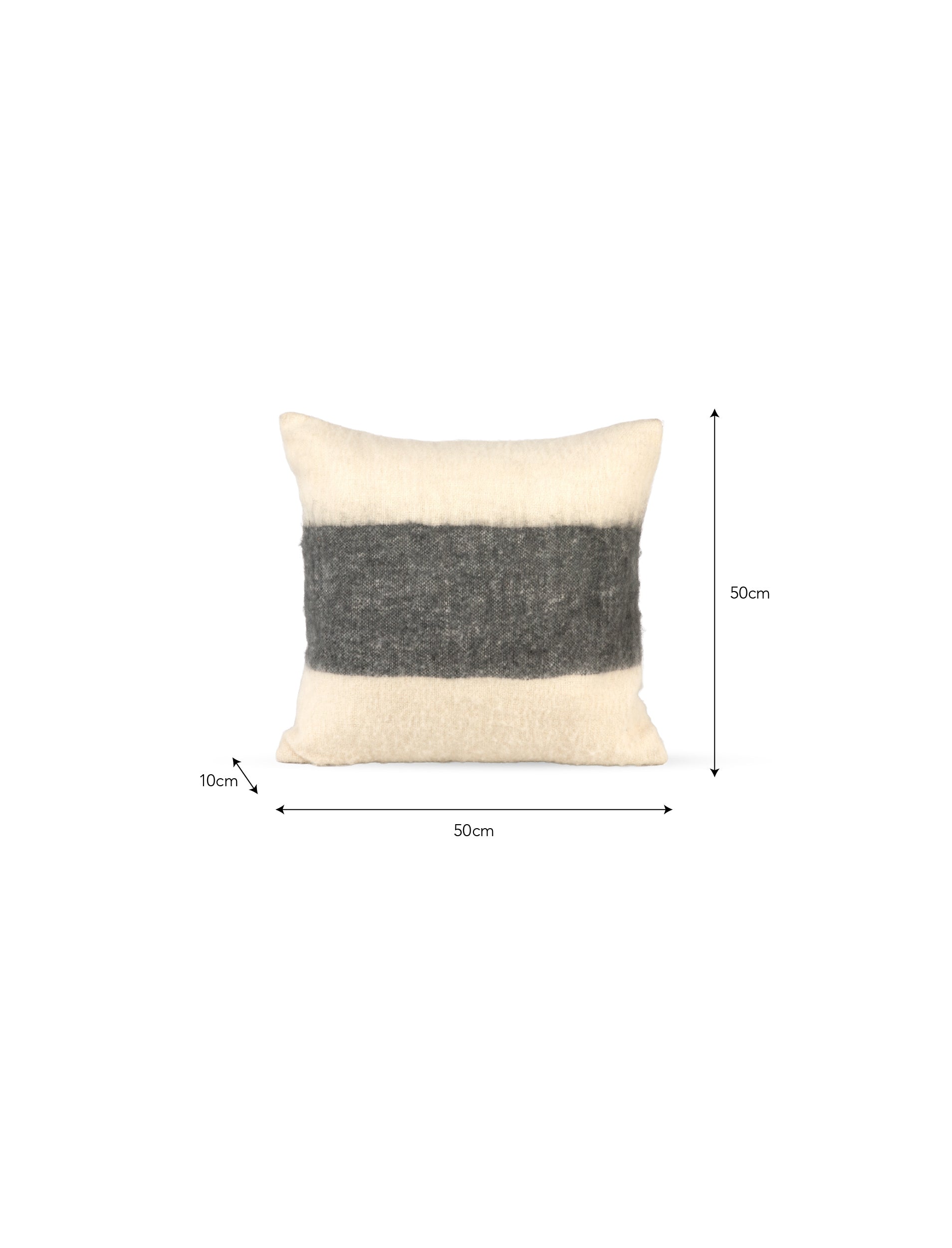 Fern Wide Stripe Wool Cushion 50x50 cms