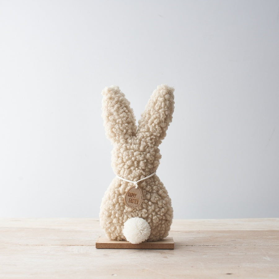 Sable Homeware Sherpa Easter Bunny ornament in three sizes, soft plush bunny with textured Sherpa fabric, perfect for Easter decor.