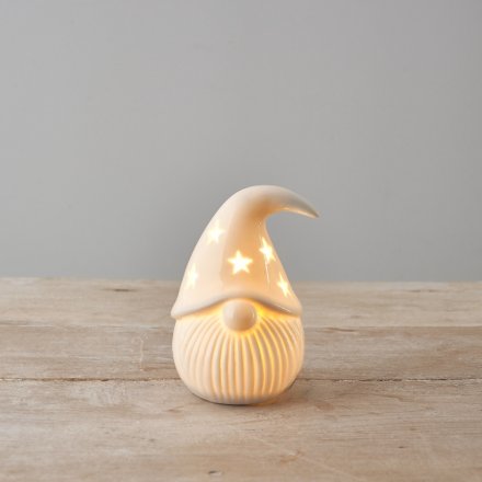 Ceramic Light Up Gonks ornament by Sable Homeware featuring festive gonk figures with illuminated details.