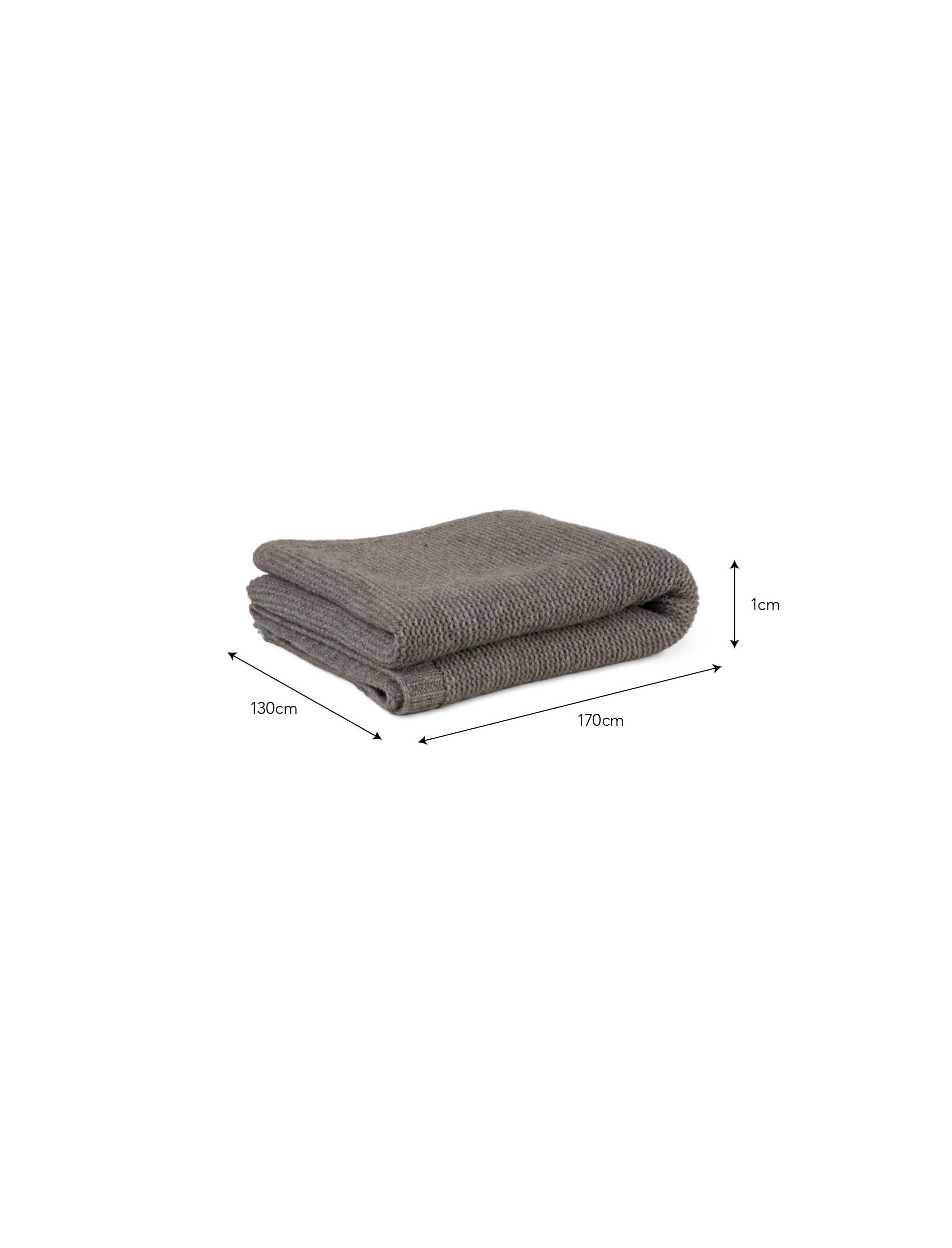 Grey Cable Knit Wool Throw