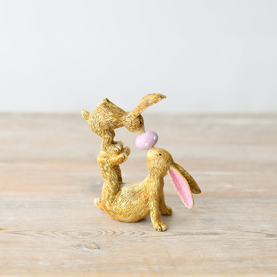 Sable Homeware Kissing Bunnies Easter Ornament in three styles, featuring cute bunny figures perfect for spring holiday decor.