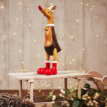 Cute Christmas ducks shelf sitter by Sable Homeware in assorted styles, featuring festive holiday designs and charming details.