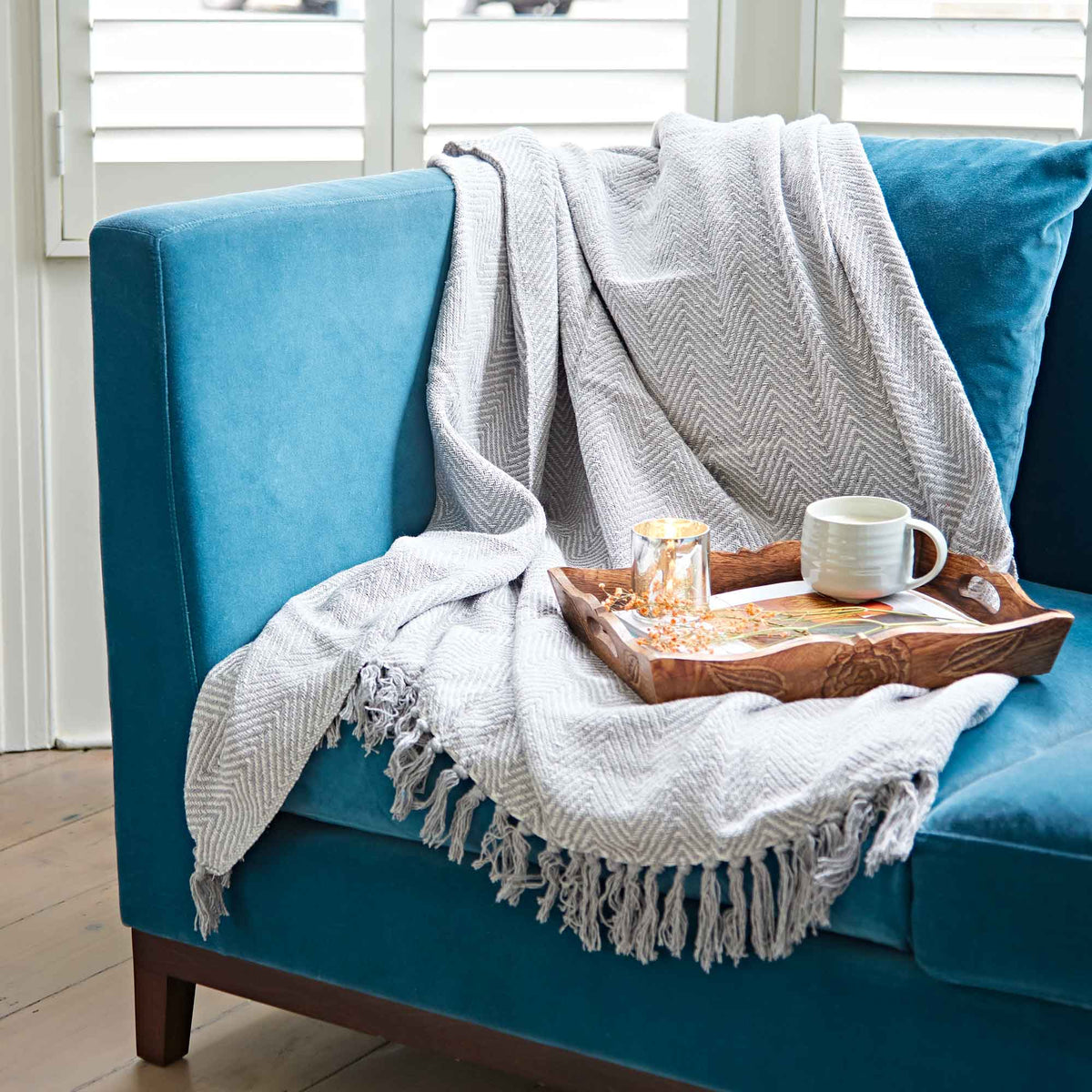 Chevron Recycled Cotton Throw