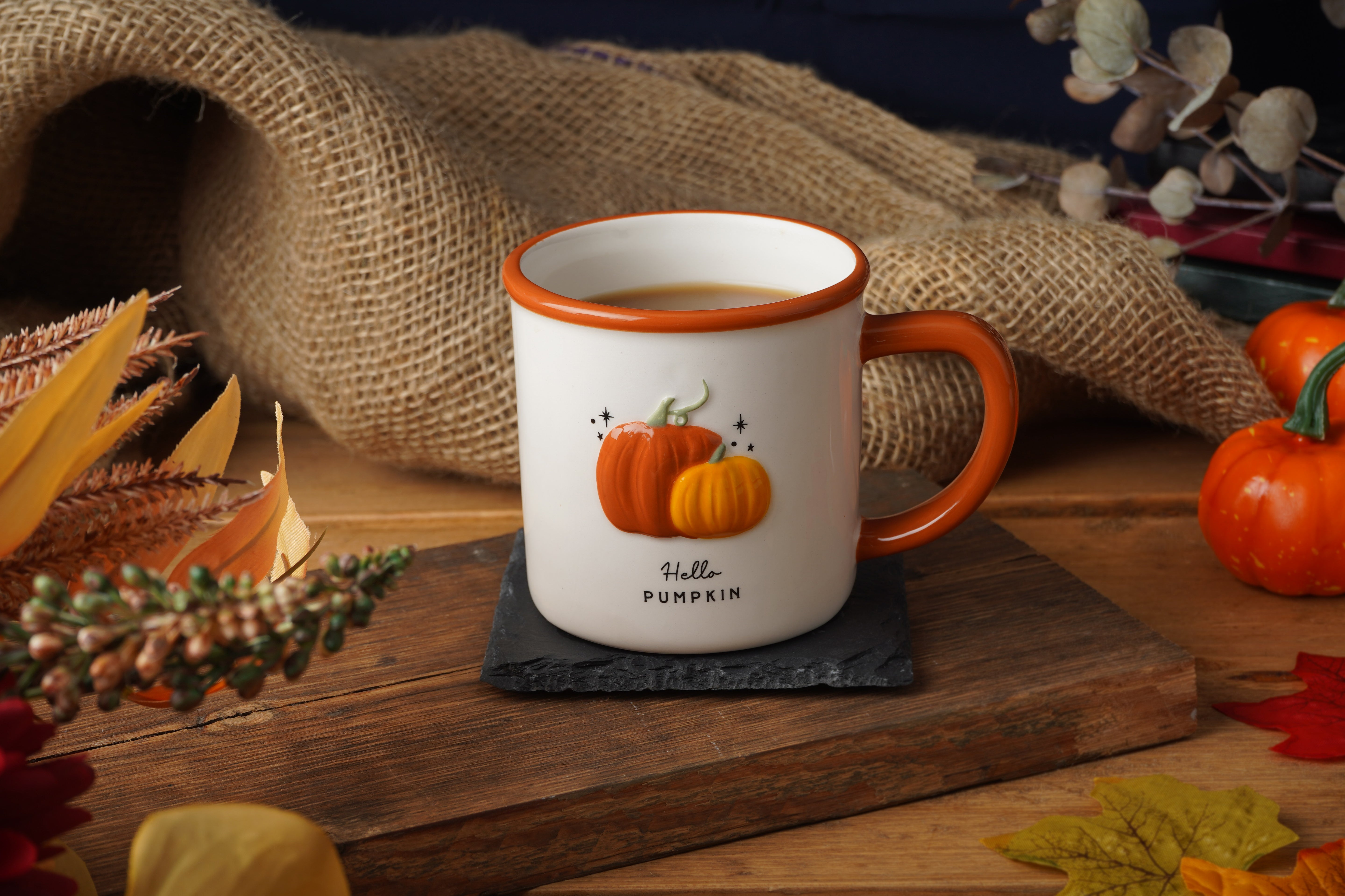 Snuggle Season Hello Pumpkin Stoneware Mug