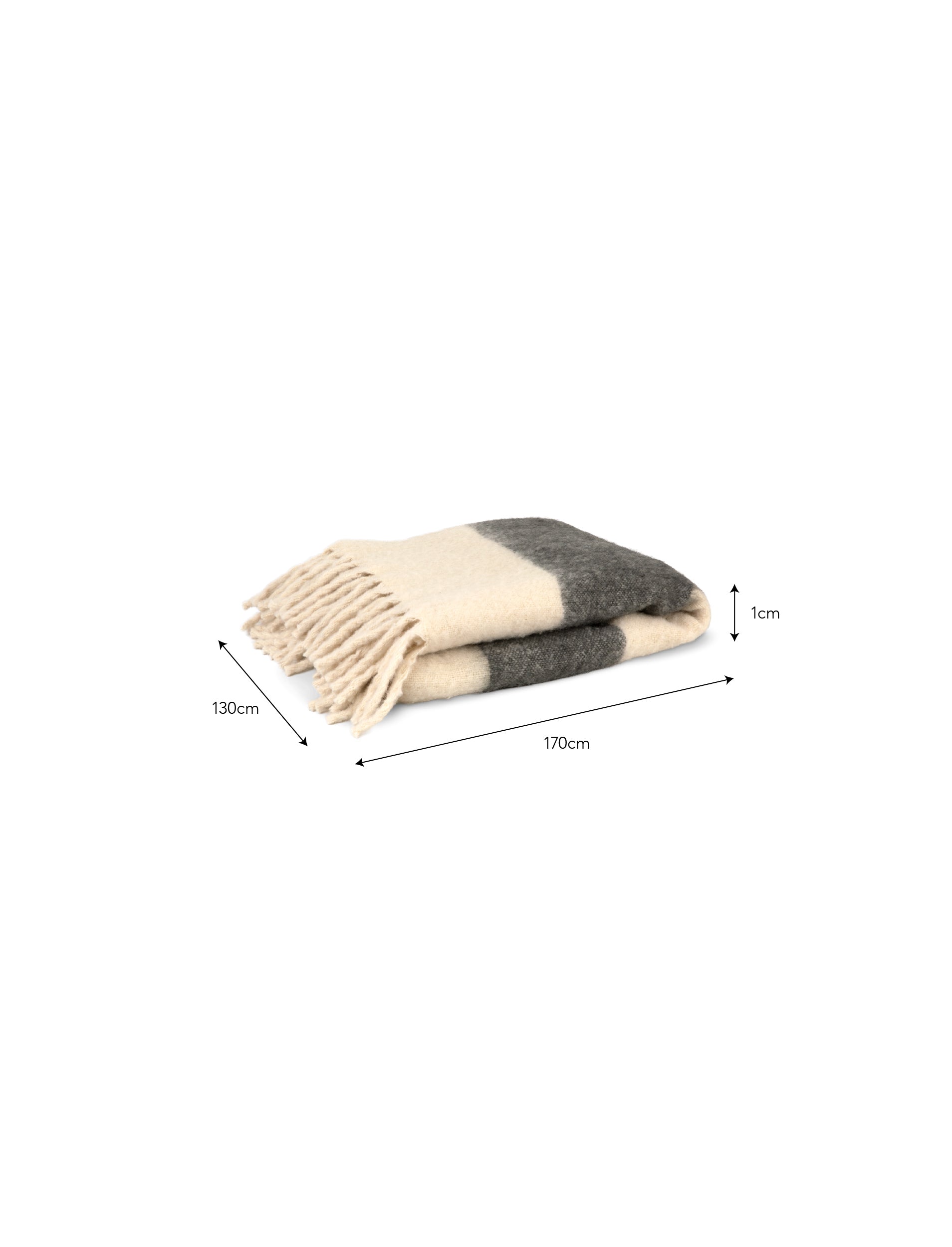 Fern Wide Stripe Wool Throw