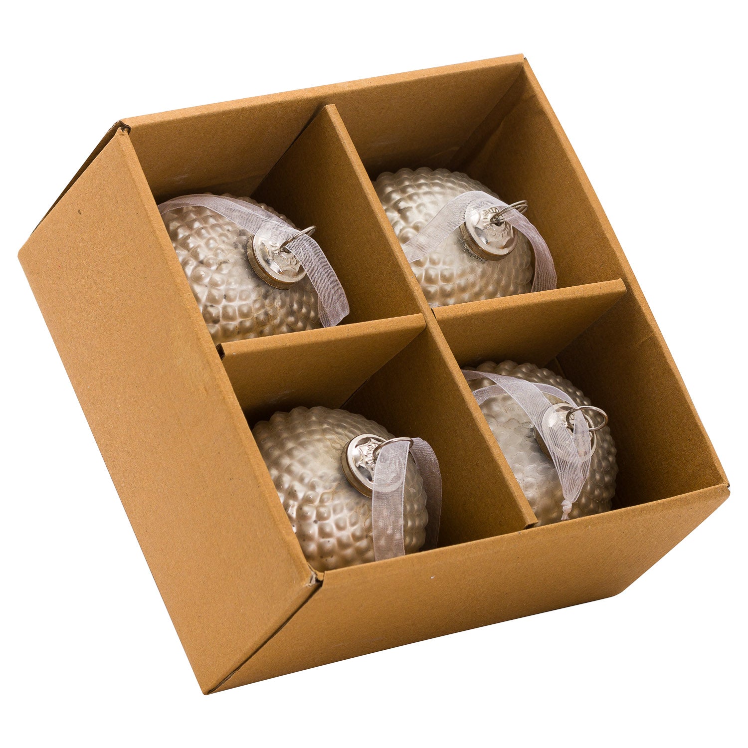 Set of Silver Honeycomb Hanging Baubles - Shabbyquins