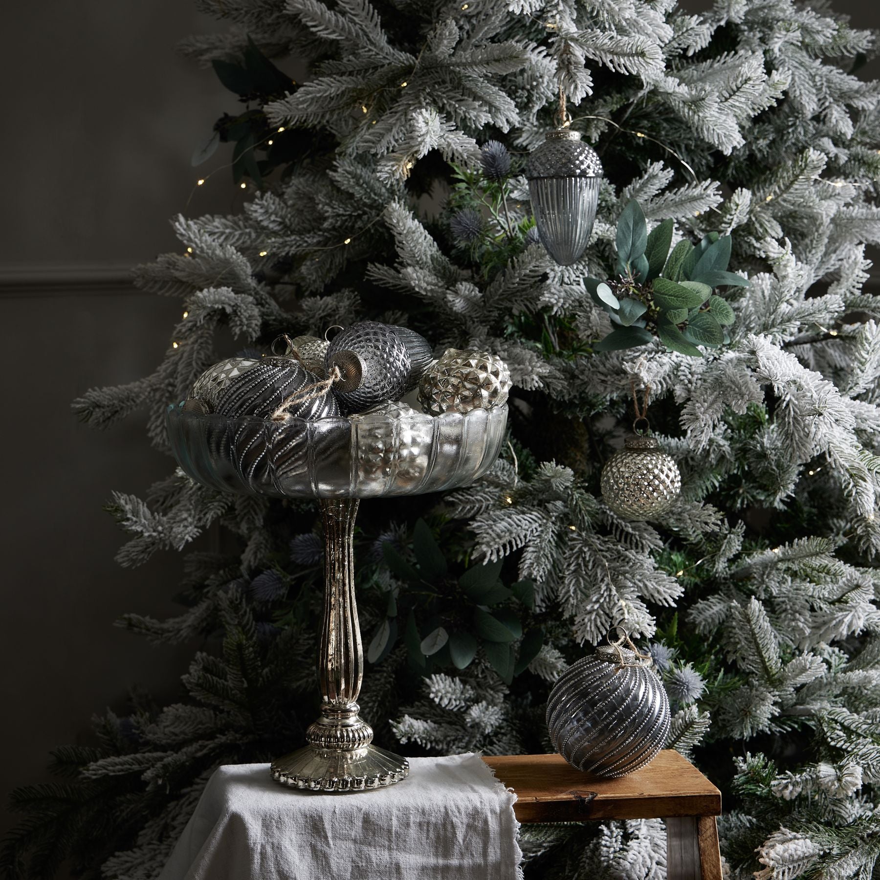 Large fluted glass display bowl by Sable Homeware, showcasing a clear, elegant design perfect for decorative or serving use.