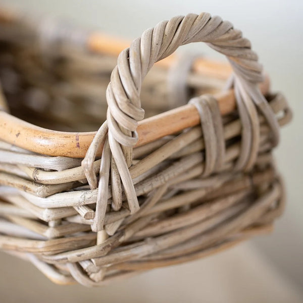 Rectangular Kubu tray by Sable Homeware with a woven bamboo design, ideal for serving or decorative use.