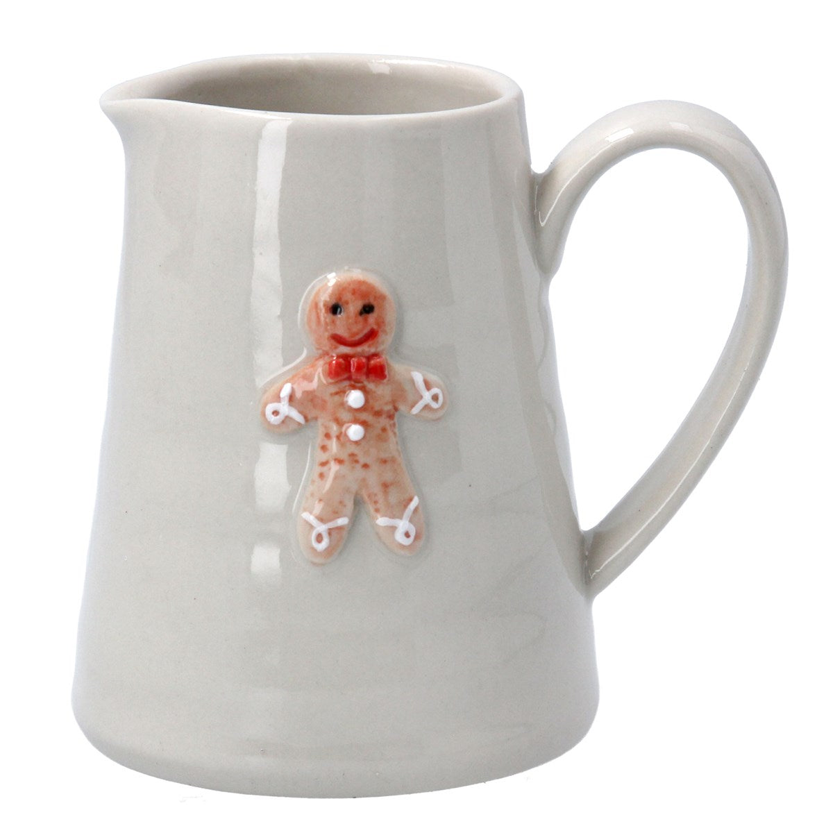 Set of ceramic mini Christmas mugs and jugs by Sable Homeware with holiday-themed designs on white ceramic surfaces.